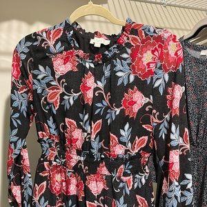 Petite Paisley Smocked Flare Dress